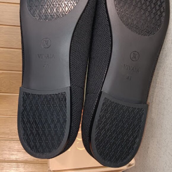 VIVAIA Size 9.5 EU 41 Audrey Black Cheetah Embroidered Round Toe Flats Loafers - Picture 7 of 11